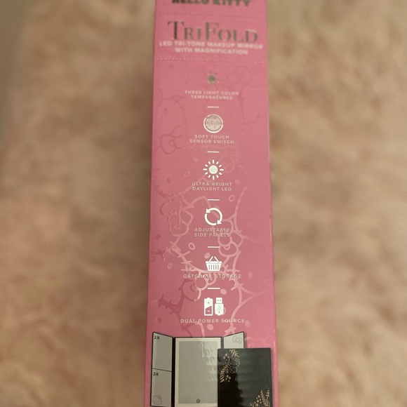 💗{HELLO KITTY} x {Impressions} Vanity Trifold LED Tri-Tone Makeup Mirror! - Picture 4 of 6